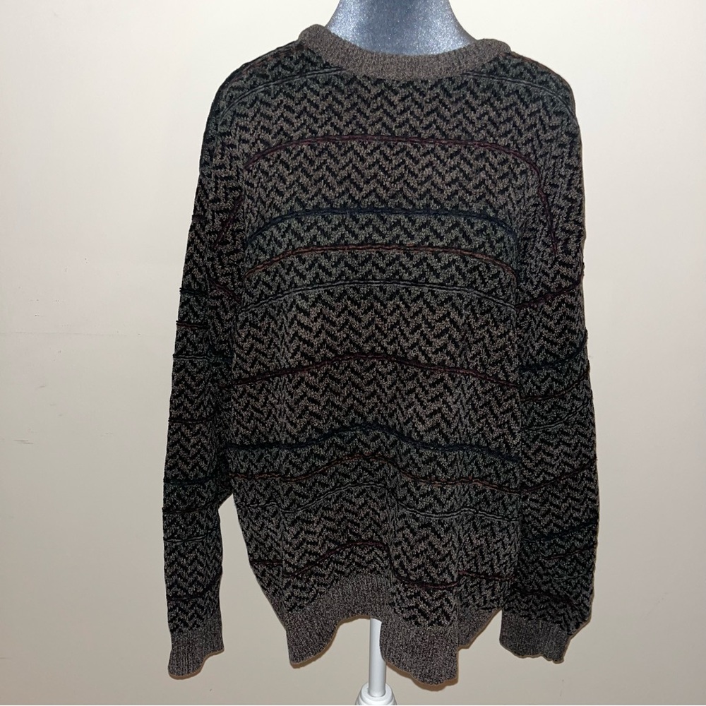 Men's Brown Patterned Sweater